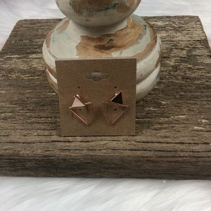 New fashion earrings. Triangle shape.